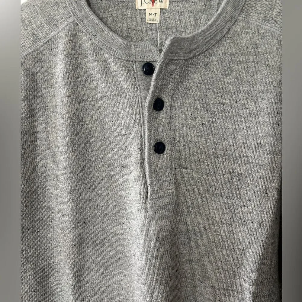 J.Crew Mens Colorblock Baseball Henley  NWT